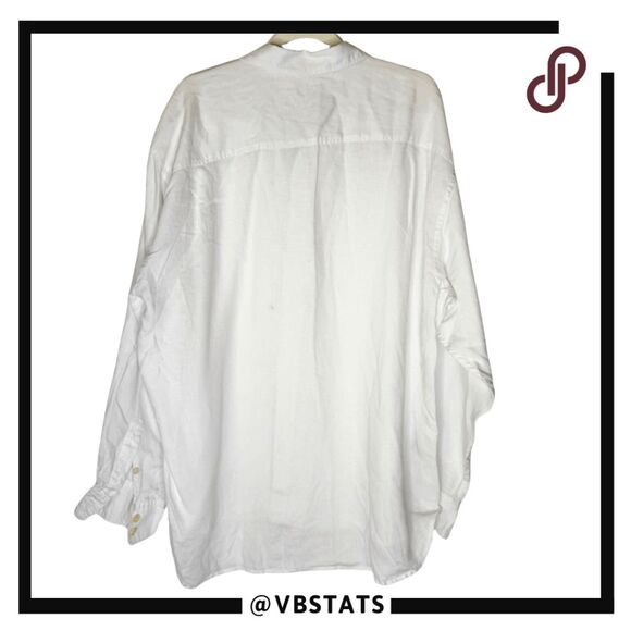 Tommy Bahama Men's 100% Linen Long‎ Sleeve Button Up Shirt White Size XXL - Picture 2 of 7